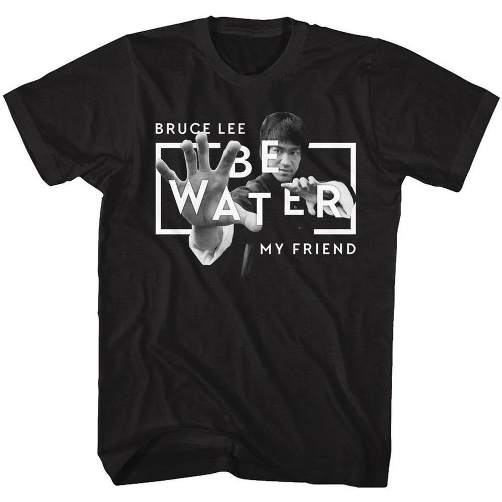 Bruce Lee Be Water My Friend Black Adult T-Shirt Size Xl